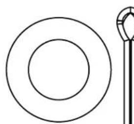 Chapin 8400C - Spreader Hardware [Actual size]   Accesorios para esparcidor [tamaño real]   Quincaillerie de l'épandeur (taille réelle) - 1