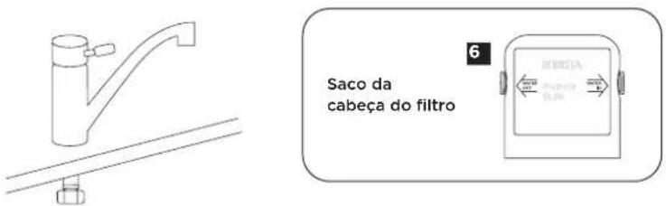 BRITA MyPure SLIM V-MF - Liga a LINHA de alimentacao da torneira (ver saco "SAIDA DE AGUA") - 2