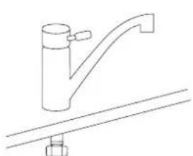 BRITA MyPure SLIM V-MF - Connect the tap supply line (see bag "WATER OUT") - 3