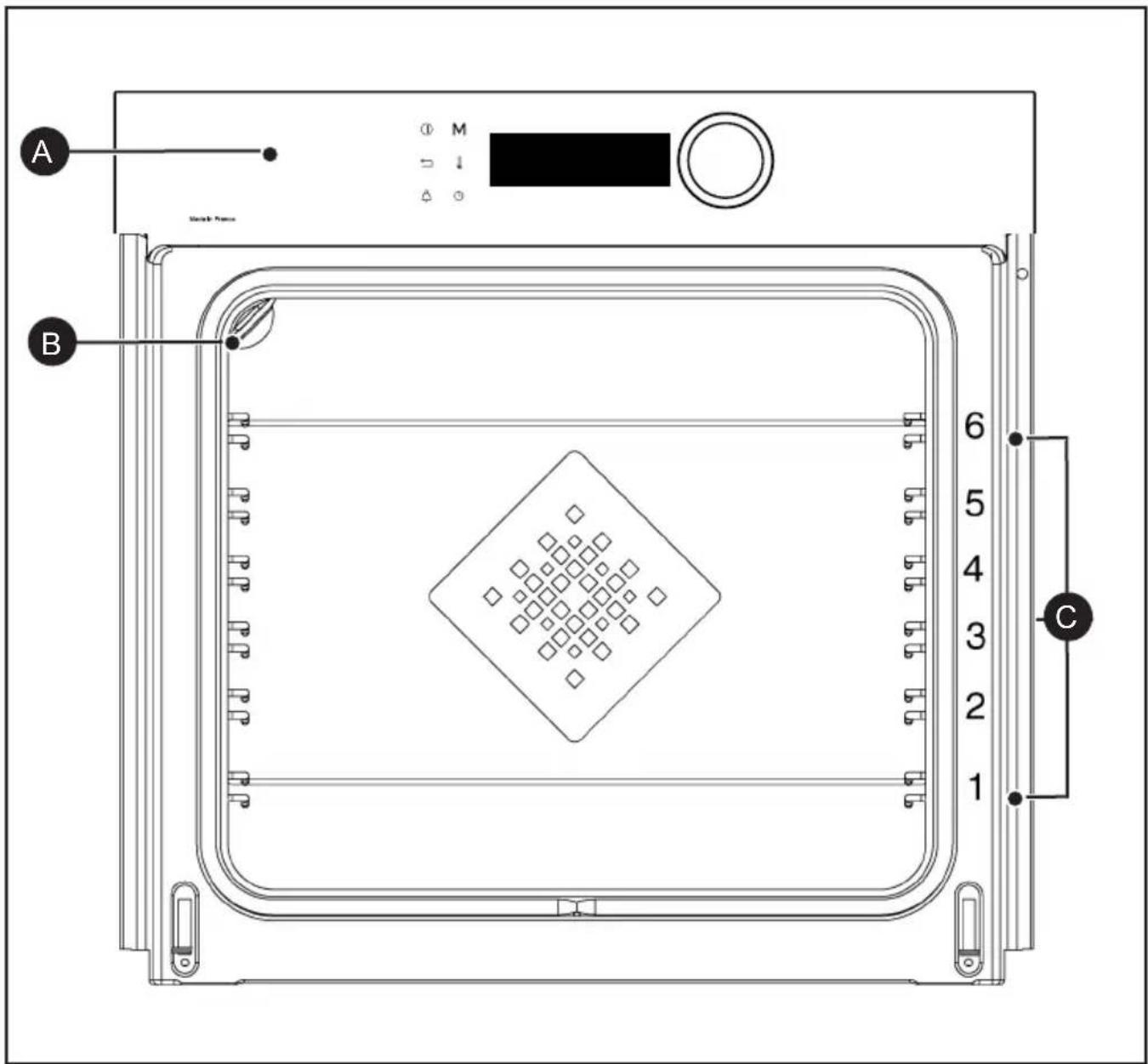 DE DIETRICH DOH4541H - • 3 ОПИСАНИЕ ДУХОВОГО ШКАФА - 1