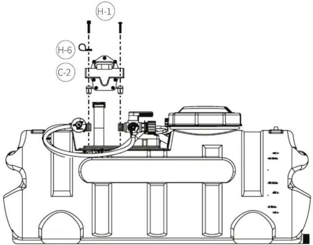 Chapin 97561 - ASSEMBLE PUMP TO TANK - 1