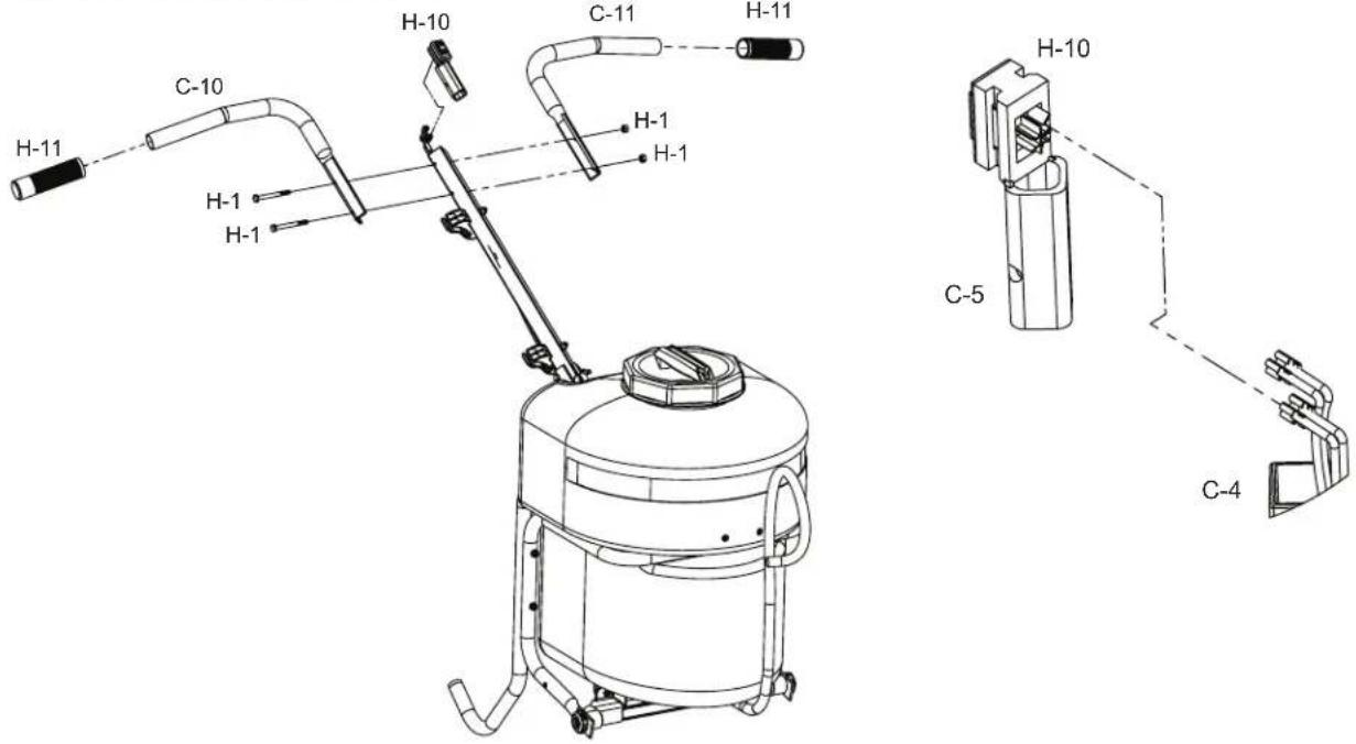 Chapin 97902 - ASSEMBLE HANDLES AND ON/OFF SWITCH - 1