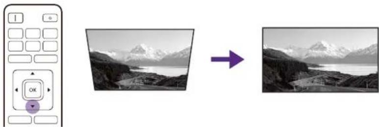 BENQ W5850 - Correction trapézoïdale - 1