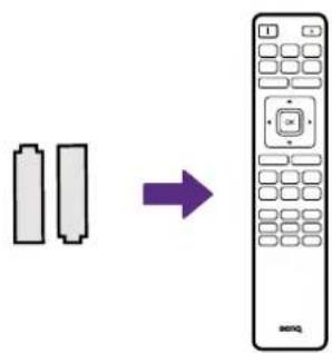 BENQ W5850 - Remplacement des piles de la télécommande - 1