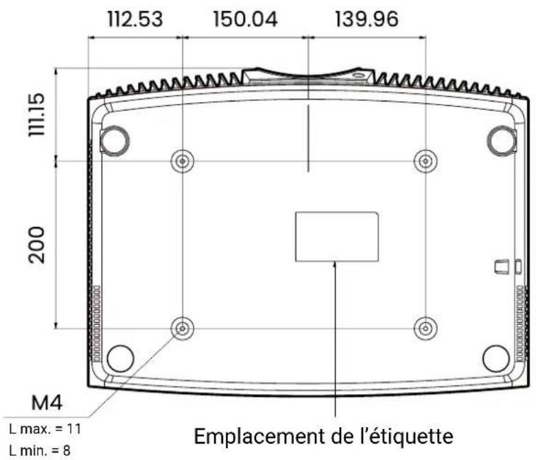 112.53 150.04 139.96 111.15 200 M4 L max. = 11 L min. = 8 Emplacement de l'étiquette