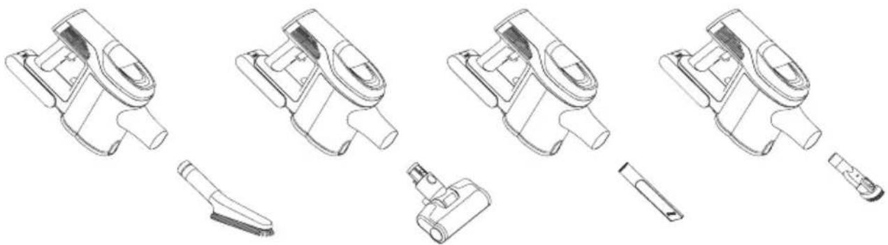 JIMMY JV9 Pro Aqua - Assembly of accessories - 1
