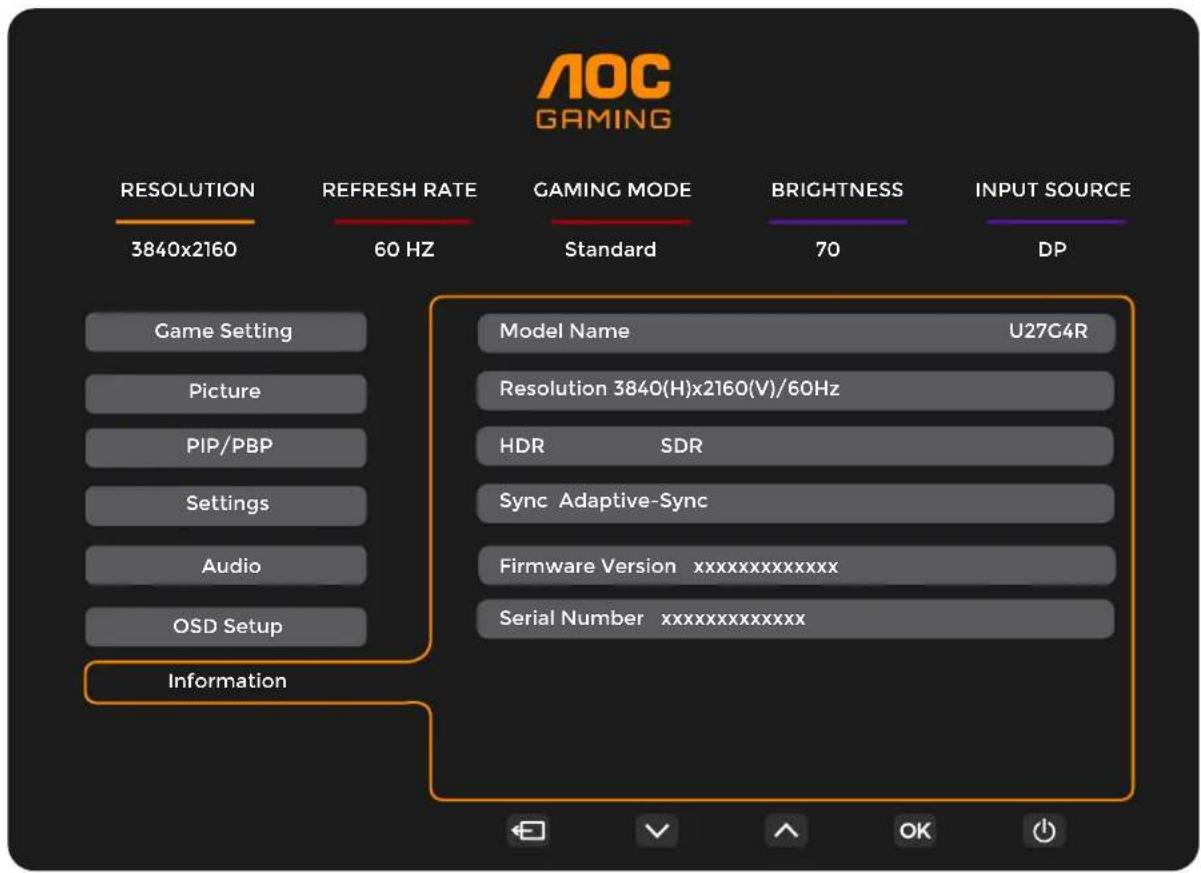 AOC U27G4R - Note : - 4