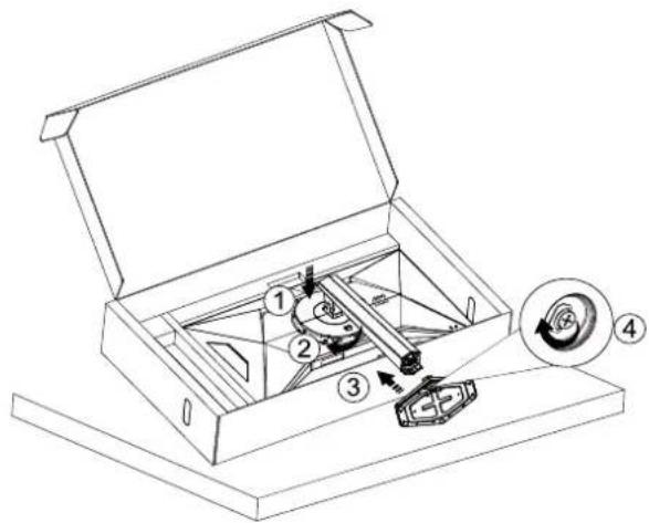 AOC U27G4R - Installation du support et de la base - 1