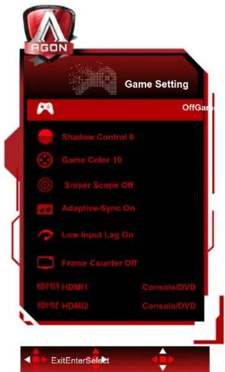 AOC AGON Pro AG276UZD - OSD Setting (Réglages d'OSD) - 2