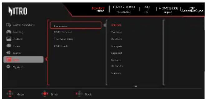 ACER KG241YG - OSD - 1