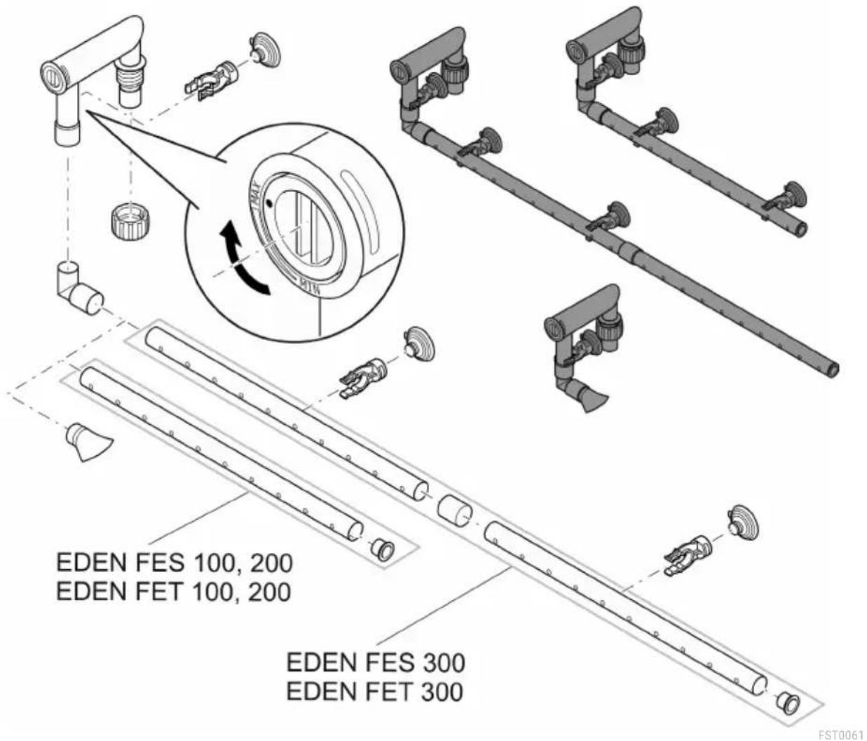 EDEN FES 300 - Uitstroomeenheid samenbouwen - 1