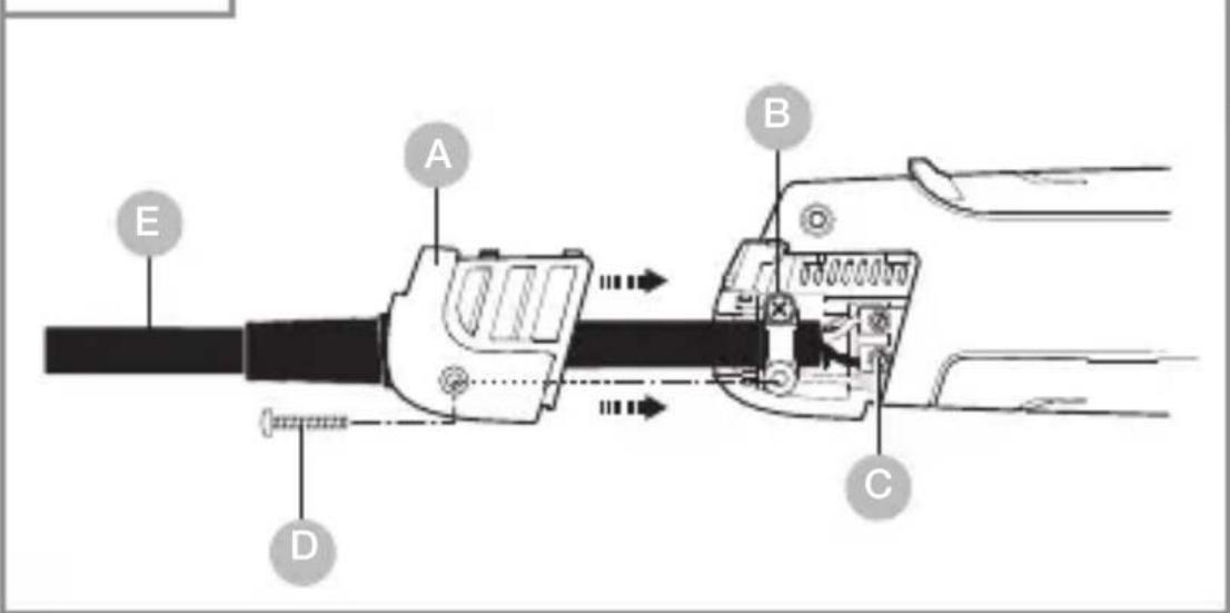 STEINEL HM 2620 E KF SET - Substituição do cabo - 1