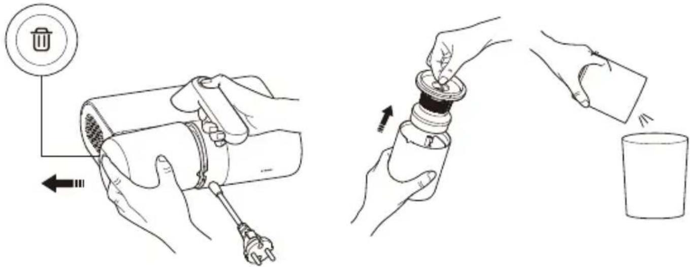 Xiaomi Dust Mite - Le nettoyage quotidien de l'assemblage du compartiment à poussière - 1