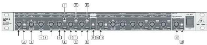 BEHRINGER SUPER-X PRO CX3400 V2 - SUPER-X PRO CX3400 Controls - 1