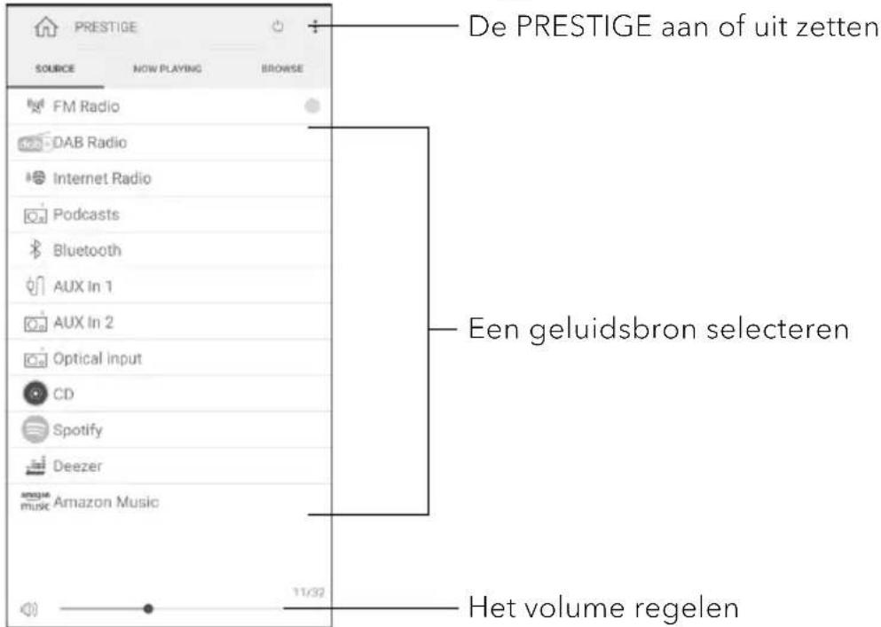 SONORO Prestige SO-3310 - De UNDOK™-app gebruiken om de PRESTIGE aan te sturen - 3