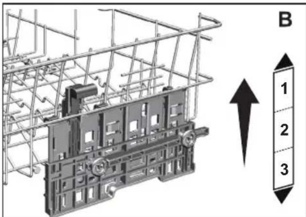 Essentiel B ELVI-451i - Réglage de la hauteur du panier supérieur - 2