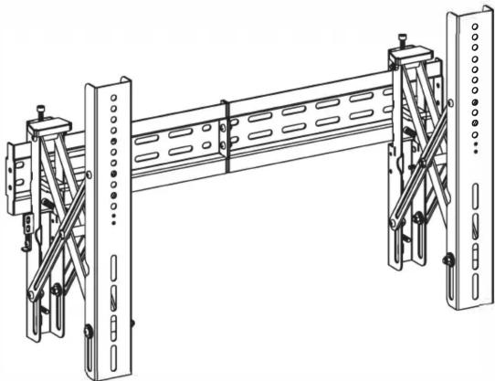 KIMEX 017-2004 - Support mur d'images pour écran TV 37"-70" Push Pull 37"-70" Video wall mount - 1