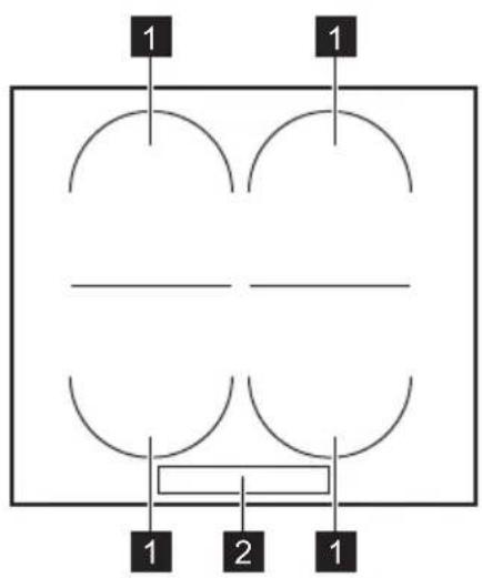Miogo MHI601SH - Cooking surface layout - 1