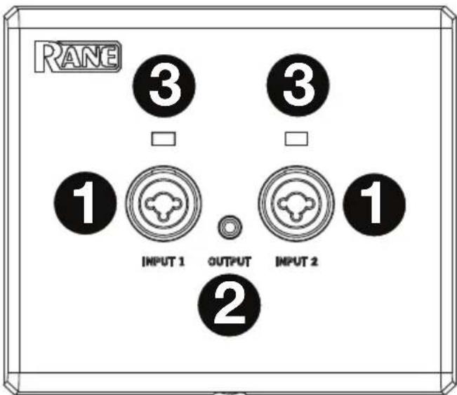 Rane RAD22 - Connecteurs combo 6,35 mm (1/4 - 1