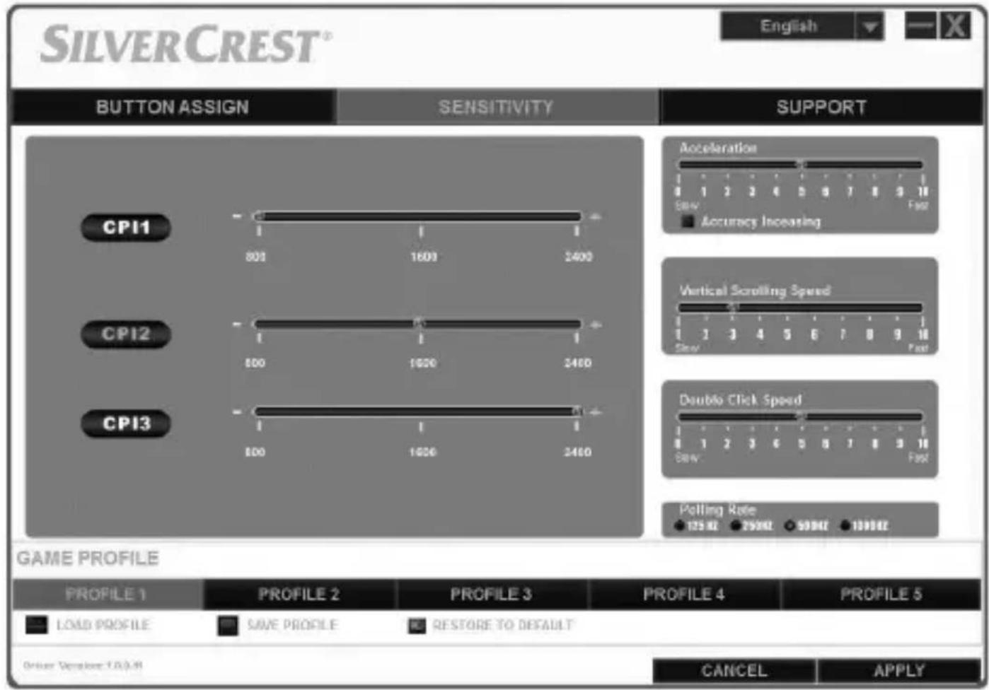 SILVERCREST SFMT 2.4 A1 - "Button assign" tab - 3