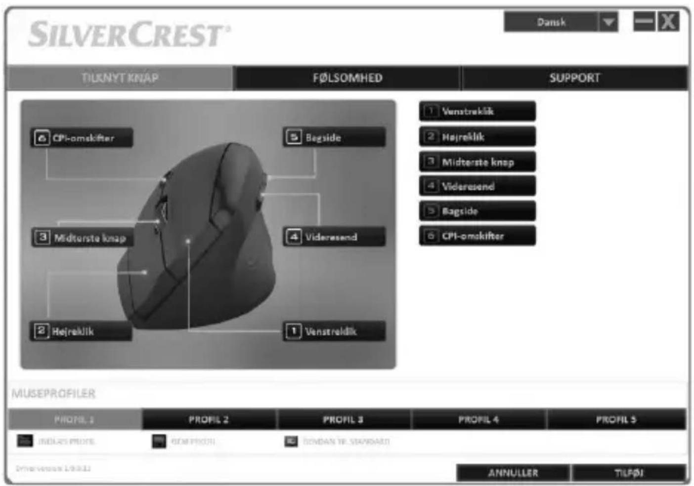 SILVERCREST SFMT 2.4 A1 - Konfigurere den trådløse mus med softwares - 1