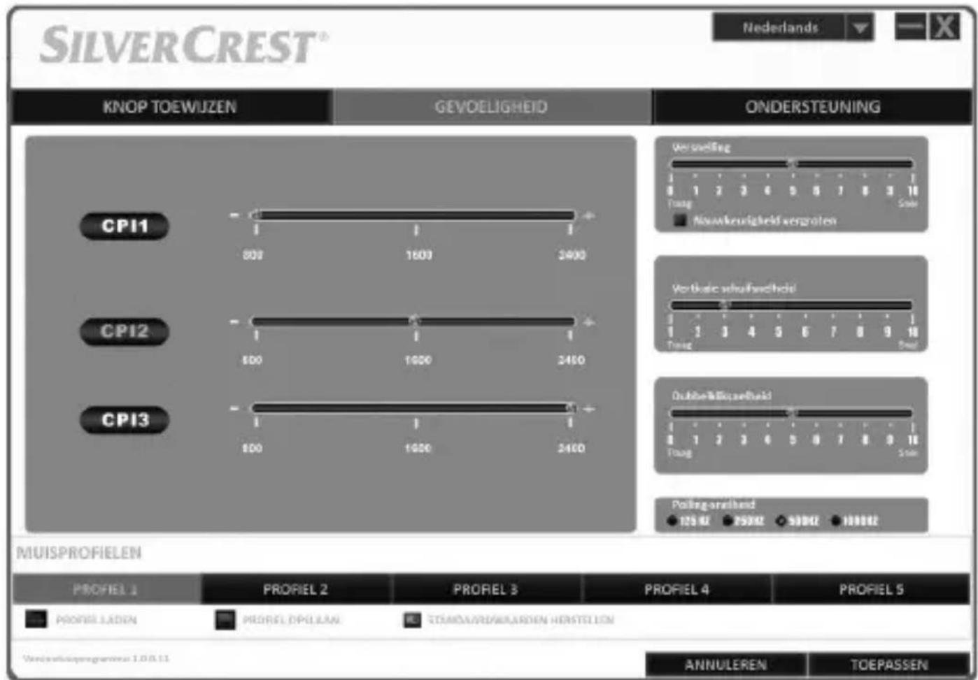 SILVERCREST SFMT 2.4 A1 - Tabblad Knop toewijzen - 3