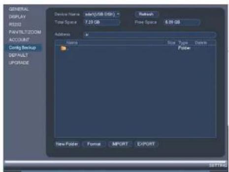 Lorex DV7082 - Pour restaurer une configuration du système enregistrée. - 1