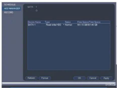 Lorex DV7082 - Pour configurer le type de disque dur : - 1