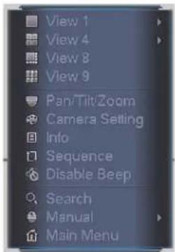 Lorex DV7082 - Utilisation du menu Rapide - 1