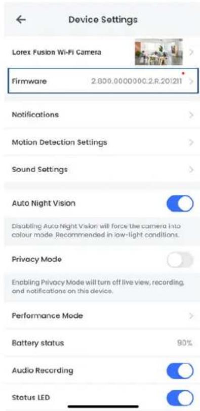 Lorex D881A81B - Appuyez sur Firmware. - 1