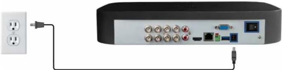 Lorex D881A81B - ÉTAPE 5 : Connexion de l'adaptateur d'alimentation - 1