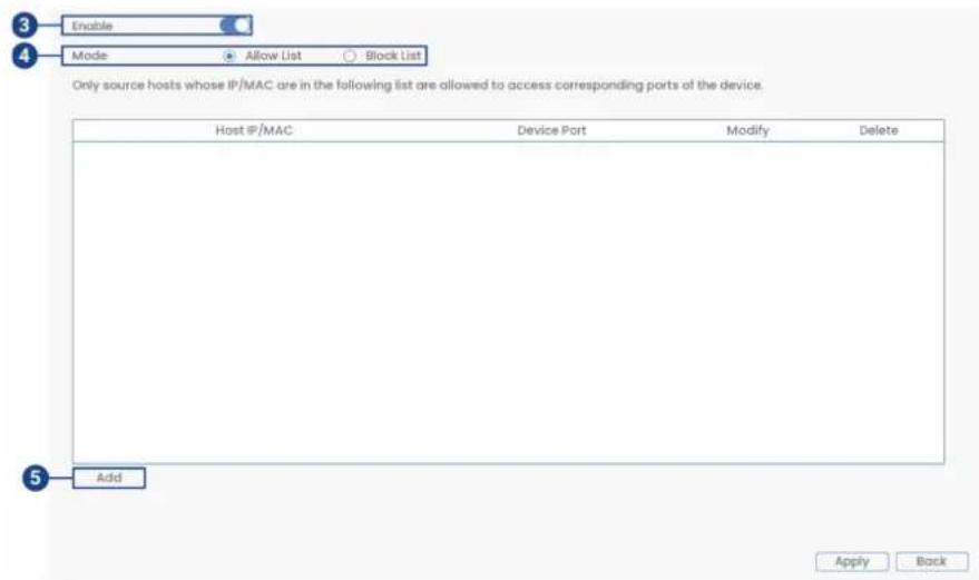 Lorex D881A81B - Pour configurer le filtre IP : - 1