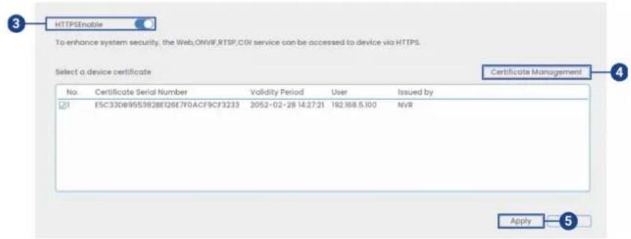 Lorex D881A81B - Pour configurer une connexion HTTPS : - 1