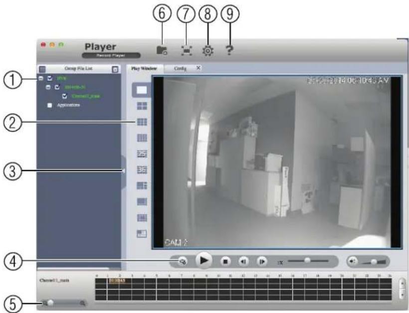 Lorex DV7163 - Commandes du lecteur vidéo - 1