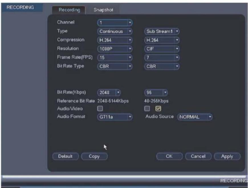 Lorex DV7163 - Pour configurer la qualité d'enregistrement : - 1