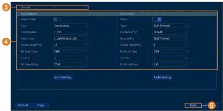 Lorex D862A82B - Pour configurer la qualité d'enregistrement : - 1