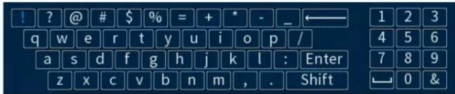 Lorex D862A82B - Pour utiliser le clavier complet : - 1