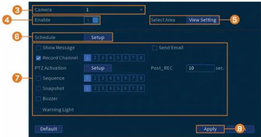 Lorex D862A82B - Pour configurer la détection des visages : - 1