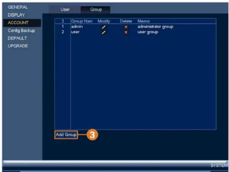 Lorex N861A61B - Pour ajouter un groupe : - 2
