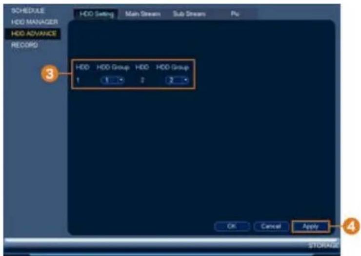 Lorex N881A64B - Pour configurer les groupes de disques durs : - 2