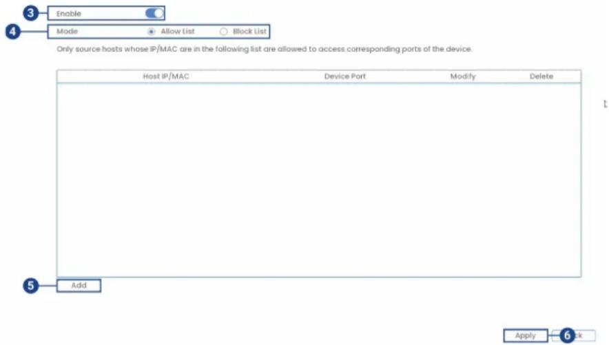 Lorex N910A61 - Configuration du filtre IP - 1