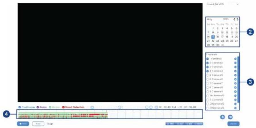 Lorex N910A61 - Pour effectuer une recherche de zone : - 1