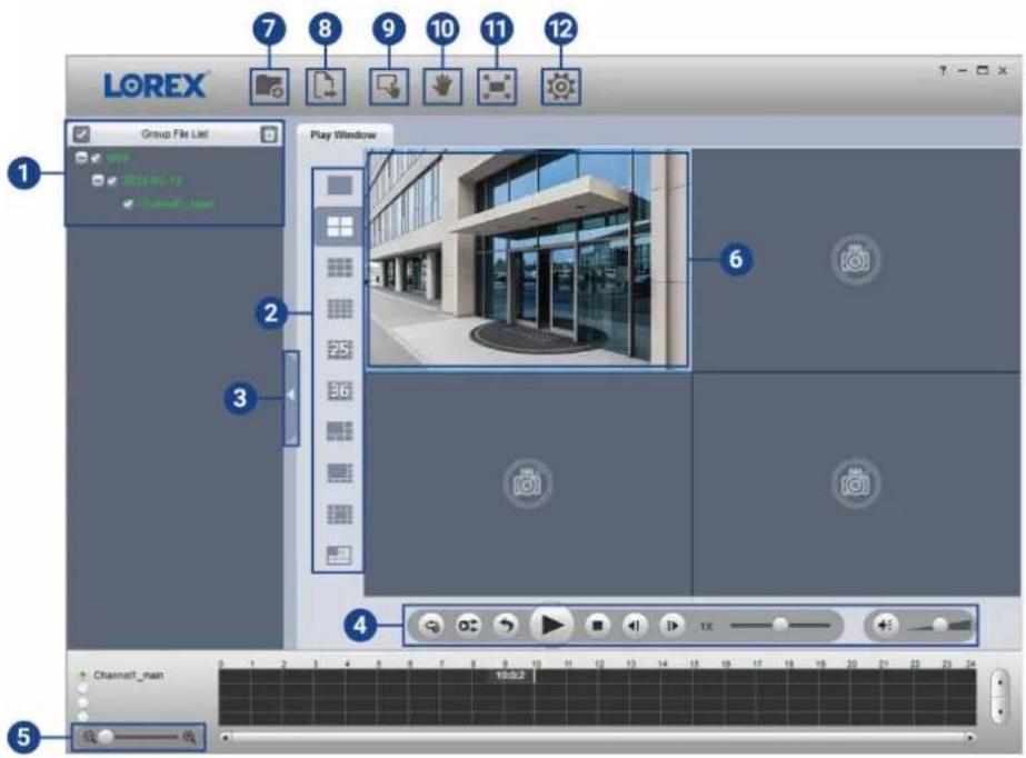 Lorex N910A61 - Commandes du Lecteur Lorex - 1