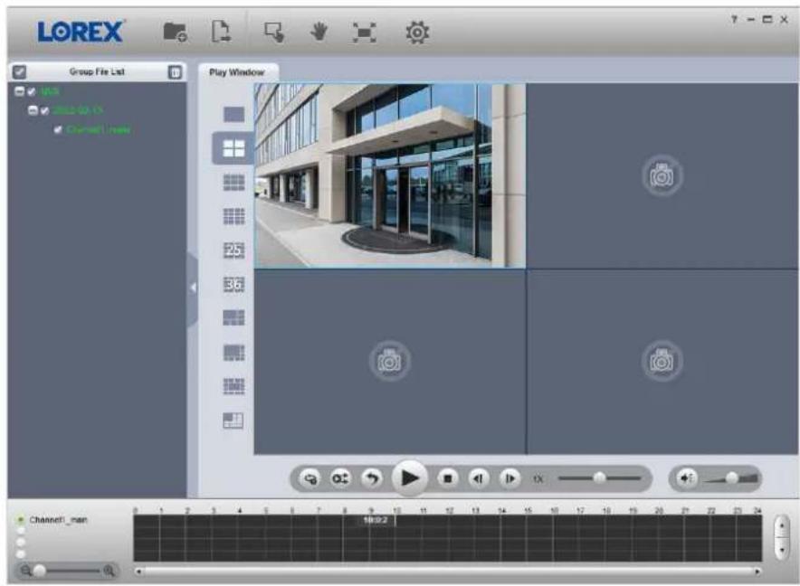 Lorex N883A63B - Visiennentement de videois sauegardees sur PC - 2
