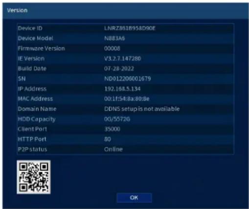 Lorex N883A63B - Acces rapide aux Informations du Systeme - 1