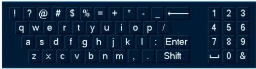 Lorex N883A63B - Pour utiliser le clavier complet : - 1