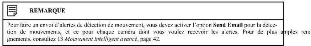 Lorex N883A63B - Configurer les alertes de courriel - 1