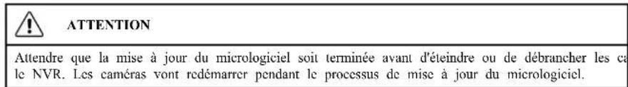 Lorex N844A81 - Pour mettre à jour le micrologiciel de la caméra : - 3