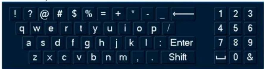 Lorex N844A81 - Pour utiliser le clavier complet : - 1
