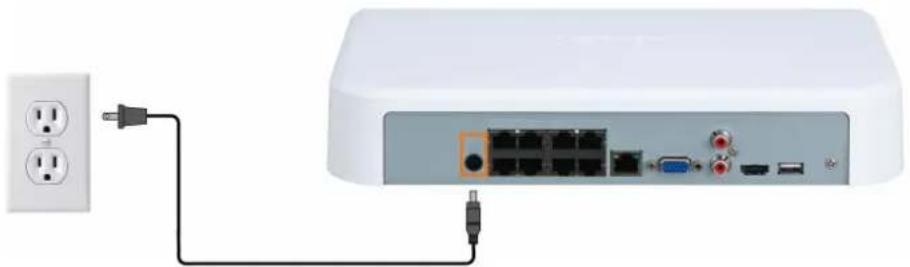 Lorex N844A81 - ÉTAPE 5 : Connexion de l'adaptateur d'alimentation - 1